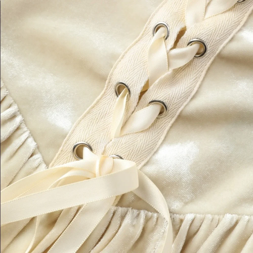 Cider Velvet Knotted Skirt - Picture 3 of 4